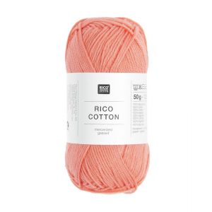 Coton À Tricoter Ou À Crocheter Rico Cotton - Rico Design. Color : 203 Flamant Rose - Neuf