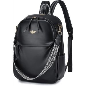 Sac a Dos Voyage Cabine Avion 40x30x10 pour Air France Lufthansa British Airways Sacs Antivol 14 Pouces Ordinateur Portable Imperméable Sac à Dos Femmes PU Cuir pour Collège Loisir Travail - Neuf