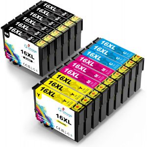 TEPPA-16XL Ink Cartridge Compatible with Epson 16XL for Epson Workforce WF-2510 WF-2630 WF-2750 WF-2760 WF-2660 WF-2530 WF-2540 (6 Black 3 Cyan 3 Magenta 3 Yellow) - Neuf