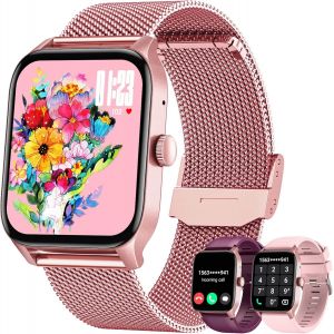 Kal-Montre Connectée Femme Sport Smartwatch: Repondre Appel Étanche 1.83" Hd Écran Tactile Bracelet Connectee Fitness Tracker Avec Podometre Moniteur De Sommeil Fréquence Cardiaque Pour Android Ios(R - Neuf