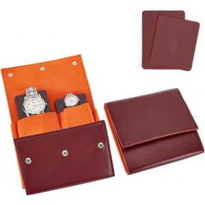 Kal-Pochette De Voyage Pour Montre, Sac De Rangement Et Organiseur De Montre De Voyage Unique Pour Les Amateurs De Montres, Sac De Rangement Cadeau (Rouge Fonc&eacute;) - Neuf