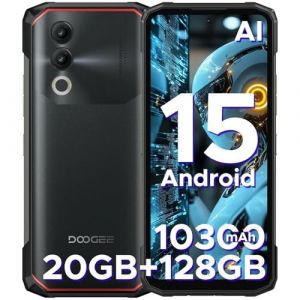 DOOGEE Blade 20 Telephone Portable Incassable&iquest;20Go+128Go Android 15,Noir - Neuf