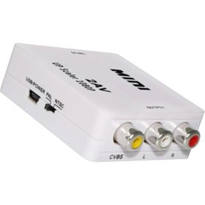 Convertisseur vidéo,Adaptateur AV-Adaptateur d'intégration vidéo Transparente-Conversion de Capture CVBS Composite,connectez Le à Un Ancien téléviseur,Prend en Charge PAL/NTSC - Neuf
