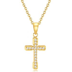 Kal-Collier Croix Femme, Choker Simple Collier Minuscule Fille, Cadeaux De Bijoux Délicats Pour Les Femmes Filles - Neuf