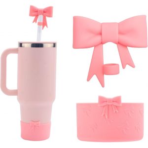 Acdsgd-Botte De Protection En Silicone Pour Arc Compatible Avec Stanley Tasse 20/30/40oz, Botte Pour Gobelet Avec Couvercle Paille Pour Arc Protecteur De Fond De Tasse Accessoires Pour Stanley - Neuf