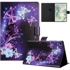 Kal-Coque Pour Lenovo M10 Plus (2nd Gen) 10.3"" 2020 (Tb-X606f/Tb-X606x) Tablette Housse De Protection,Pu Cuir Flip Étui Tablette Case Pour Lenovo Tab M10 Fhd Plus (2nd Gen) Cover, Papillon Violet - Neuf