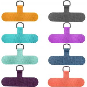 Tianyi-Lot De 8 Languettes D'attache Universelles Pour Téléphone Portable, Cordon En Toile De Tissu, Autocollant Anti-Perte, Sangle De Poignet Et Tour De Cou, Couleurs Vives - Neuf
