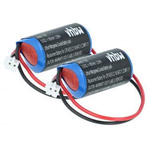 vhbw 2x Batterie compatible avec Omron CJ2G, CJ2M, CJ1G, CP1H, CJ1M, CP1E, CP1L syst&egrave;me de contr&ocirc;le (850mAh, 3V, Li-MnO2) - Neuf