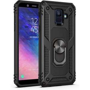 Kal-Coque Pour Samsung Galaxy A6 Plus 2018/A605/J8 2018, Étui Protection Tpu Souple Durable Avec Support De 360° Rotation Anneau [Support De Voiture Magnétique][Protection Antichoc][Armor Box] Coque, - Neuf