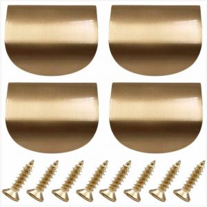 Poignées de porte d'armoire invisibles en laiton et métal doré, 4 pièces, boutons de poignée de meuble cachés - Neuf
