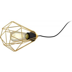 ERYI-Lampe De Chevet Tarbes, Lampe De Table Pour Salon, Luminaire Design En Métal Laiton Brossé Avec Interrupteur, Douille E27 - Neuf