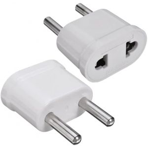 Eryi-Adaptateur De Prise Américaine Vers Prise Européenne | Adaptateur De Courant Américain Vers Européen | Prise De Voyage | 6 A 125 V | 10 A 250 V | Blanc | 1 Unité - Neuf
