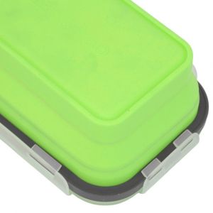 (Vert)4pcs R&eacute;cipient De Stockage D'aliments En Silicone Cuisine Portable Ob - Neuf