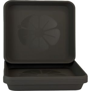Soucoupe Pot Fleur 24x24cm Diamètre Anthracite Lot De 5-Durable Soucoupe Carrée-Soucoupes Pour Pots De Fleurs-Soucoupe Pot De Fleur Interieur (Anthracite) - Neuf
