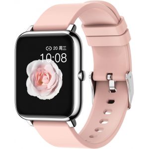 Montre Connect&eacute;e Femme, P22 Smartwatch avec Moniteur de Fr&eacute;quence Cardiaque, Chronom&egrave;tre, Compteur de Calories, Moniteur de Sommeil, Etanche IP67 pour Android iOS - Neuf