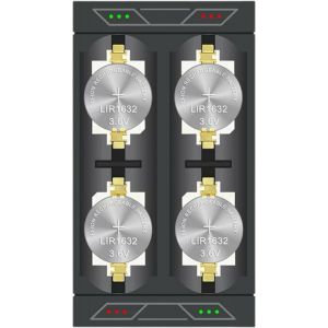 3,6V Chargeur pour LIR2016 LIR2025 LIRChargement 4 Piles Chargeur de Piles Bouton au Lithium avec Voyant d'&eacute;tat LED Chargeur de Piles Bouton pour LIR2016 LIR2025 LIR2032 - Neuf