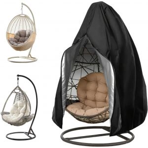 Ulteronixshop-HRS Housse de fauteuil suspendu - En tissu Oxford 210D - Imperm&eacute;able - R&eacute;sistante &agrave; l'hiver - Anti-UV - Avec fermeture &eacute;clair - Cordon de serrage - 190 x 115 cm - Neuf