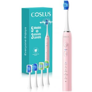Kalanka-C30 Cepillo De Dientes El&eacute;ctrico S&oacute;nico:5 Modes Avec 3 Niveaux D'intensit&eacute; - Con&ccedil;u Pour Les Dents Sensibles -Convient &iquest;&Agrave; Une Utilisation &iquest;&Agrave; Domicile Ou En Voyage - Deux Types De T&ecirc;tes De Bros - Neuf