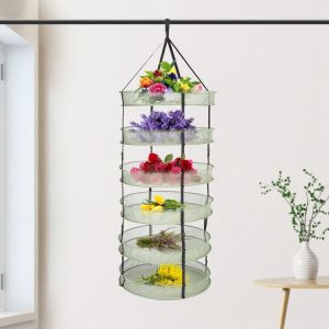 HJLIAN Etagere de sechage suspendue en maille a 6 couches pour plantes aromatiques, 4 pouces - Neuf