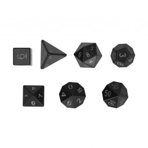 Lot de 7 des electroniques lumineux polyedriques pour jeux de societe, noir - Neuf