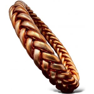 ERYI-Bracelet Tressé Femme - Jonc Bouddhiste - Marron Doré - 33 - Neuf