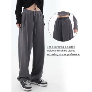 Pantalon De Jogging Pour Femme - Coton - Printemps - &Eacute;t&eacute; - Yoga - Avec Poches - Taille Haute - Pantalon De Surv&ecirc;tement - Pantalon De Jogging - Pantalon De Jogging - Pantalon De Course Basique - Neuf