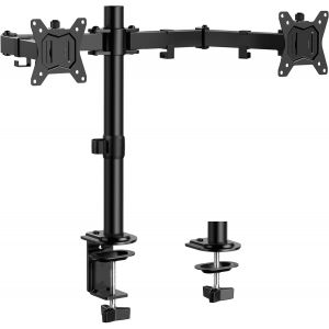 SUBZONAL-Dual Monitor Stand for 13 to 32 Inch Screens, Dual Arm Ergonomic Viewing Angle, - Adjustable Tilt &plusmn;45&deg;/ Swivel 180&deg;/ Rotate 360&deg;/ VESA 75/100mm - Neuf