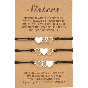 Kalsw-Bracelet D'amitié Pour S?urs-Bracelet D'amitié Longue Distance-Bracelet Assorti Pour Meilleures Amies-Cadeau Pour Meilleures Amies,Acier Inoxydable - Neuf