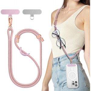 Cordon T&eacute;l&eacute;phone Portable Universelle, Tour De Cou Telephone R&eacute;glable Et D&eacute;tachable, Laniere Telephone Portable Longue En Nylon Compatibles Avec Des Smartphones Etc - Neuf