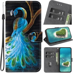 Kal-Étui Pour Samsung Galaxy A54 5g,Coque Housse En Cuir À Clapet Motifs Peinture Animaux Ou Fleurs Ou Papillons Antichoc Bourse Poche Pour Samsung Galaxy A54 5g,Coloré -8 - Neuf