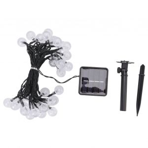 Hjlian Guirlande Lumineuse Solaire D'exterieur Decorative, 8 Modes, Etanche, 6,5 M, 30 Ampoules Led, Pour Jardin, Terrasse, Cour, Lumiere Blanche - Neuf