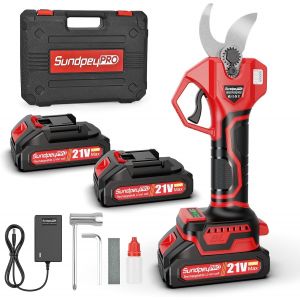 SUBZONAL-21V S&eacute;cateur &eacute;lectrique - Max 45mm S&eacute;cateur de Jardin Sans Fil avec 2 x 2,0Ah Batteries et Moteur Sans Balais et &eacute;tui de Transport - S&eacute;cateur Sans Fil pour les Branches d'arbres de Verger - Neuf