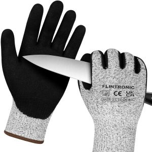 LORANKA-1 paires Gants de Travail, Gants Anti-Coupures Enfant Femme, Gants de Coupe Protection de Niveau 5 pour Cuisine, Jardinage, Bricolage, Ext&eacute;rieur Explore,Couteaux Certifi&eacute; EN 388- L - Neuf