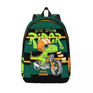 Sac à dos rétro lavable D-Dino Riders, pour les employés de bureau, cadeau de rentrée scolaire, sac de rangement solide pour l'ecole - Neuf