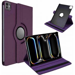 Kalanka-Étui Rotatif Pour Ipad Pro 13"" M4 (2024) A2925/A2926/A3007, Rotation Intelligente À 360 Degrés, Fonction Veille/Réveil Automatique Pour Ipad Pro 13"" (Violet) - Neuf