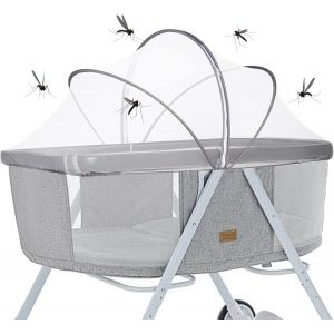 Moustiquaire Universelle Pour Lit De Bébé,Moustiquaire Stable Pour Lit De Voyage,Avec Fermeture Éclair,Moustiquaire Durable Pour Lit D'enfant,Lit D'appoint,96 X 55 Cm,Blanche - Neuf
