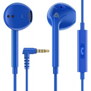 LORANKA-Zenith &Eacute;couteurs, Garantie 2 Ans, &Eacute;couteur Intra-Auriculaires Filaires, Casque avec Microphone, Compatible avec Tablettes et Ordinateurs Portables Samsung, Huawei, iPhone, MP3 Players - Bleu - Neuf