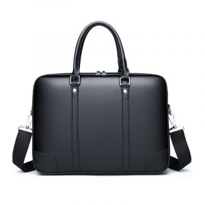 Sac d'affaires en cuir de luxe pour hommes,sac à main Messenger pour ordinateur portable,sac de créateur d'ordinateur,étui à bombes pour hommes,initié à la mode,2023 - Black - Neuf