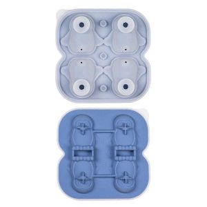Moule À Glaçons Pingouin,Faire 4 Boules De Glace Pingouin Mignonnes Pour Boire,Bleu - Neuf