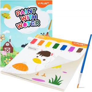 Kalanka-Livres De Peinture À L'eau Pour Tout-Petits, Papier De Peinture Aquarelle Pour Enfants De 1 À 3 Ans, 2 À 4 Ans, Cadeau D'art Pour Dessin Avec Pinceau, Bas De Noël Pour Enfants Et Tout-Petits - Neuf