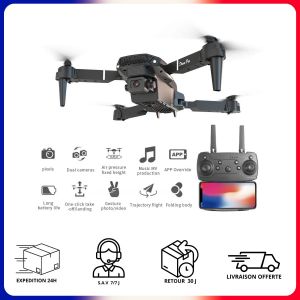 Drone Rc 4k Pro Double Cam&eacute;ra Hd - Grand Angle Compact Pliable H&eacute;licopt&egrave;re-Kbdfa - Neuf