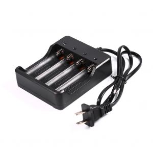 Chargeur de batterie 4 emplacements pour batterie rechargeable au lithium 18650, prise americaine - Neuf