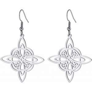 Kal-Collier De N?ud De Sorcière Pour Femmes N?ud Celtique Irlandais Pentagramme Trinité Lune Ankh Croix Triquetra N?ud Trinité Collier Viking Amulette Païen Wiccan Bijoux Cadeau - Neuf