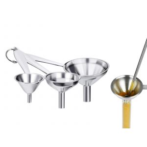 Ensemble de 3 mini-entonnoirs pour petites bouteilles et r&eacute;cipients - Neuf