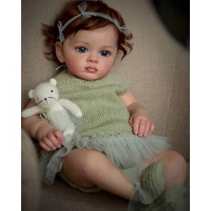 Poup&eacute;e B&eacute;b&eacute; Reborn Fille 23 Pouces 59 cm R&eacute;aliste Plein Corps Silicone Vrai Vie Fait Main Lifelike Nouveau-n&eacute; Reborn Baby Dolls Reborn Toddler Jouet Cadeaux de No&euml;l Baby Dolls Jouets - Neuf