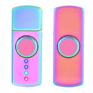 HJLIAN Briquet electrique rechargeable par USB, lampe torche LED 7 couleurs (colore) - Neuf
