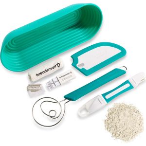 Chenquansarl-Kit De Panification Artisanale - Ensemble De 5 Fournitures De Boulangerie Pour Pc - Lame, Grattoir, Fouet, Panier À Pâtisserie Et Doublure En Coton - Neuf