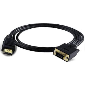 C&acirc;ble adaptateur HDMI vers VGA Adaptateur VGA vers HDMI Moniteur D-sub vers HDMI Adaptateur 15 broches vers HDMI C&acirc;ble de connexion m&acirc;le vers VGA m&acirc;le &Eacute;metteur unidirectionnel,SFYGV - Neuf