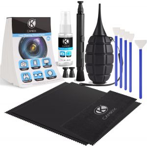 Kit De Nettoyage D'Objectif 14-En-1 &iquest; Souffleur D'Air En Silicone Grand Format Avanc&eacute;, Stylo De Nettoyage 2-En-1, &Eacute;couvillons Secs, Papier De Nettoyage, Spray Optique Pour Lentilles De 30 Ml[Z2575] - Neuf