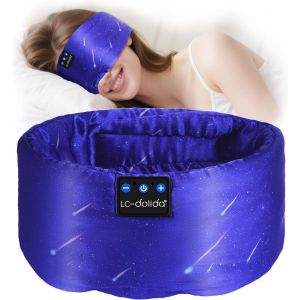 JGD-Casque de sommeil Bluetooth &eacute;largi 100 % occultant avec haut-parleurs HD, cadeau d'anniversaire pour homme et femme - Neuf